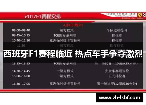 西班牙F1赛程临近 热点车手争夺激烈